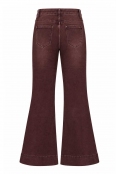 Дамски дънки flare fit JF 530-105 бордо washed ефект Дамски дънки flare fit JF 530-105 бордо washed ефект