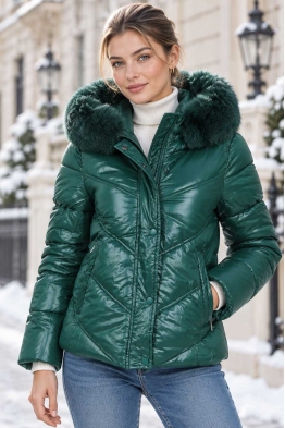 Дамско зимно яке 81292-340 зелено