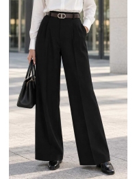 Дамски wide leg панталон X001-900 черен Дамски wide leg панталон X001-900 черен