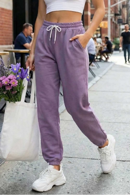 Дамско спортно долнище Urban Comfort лилаво