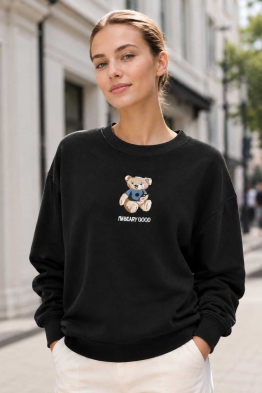 Дамска ватирана блуза IMBEARLY GOOD черна Дамска ватирана блуза IMBEARLY GOOD черна