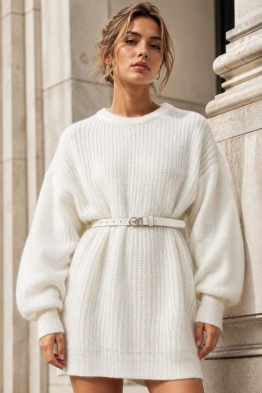 Дамски oversize блузон 13736-16 крем