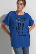 Дамска тениска WHY THE HELL NOT кралско синя Дамска тениска WHY THE HELL NOT кралско синя