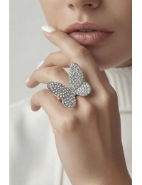 Елегантен пръстен Butterflay сребрист Елегантен пръстен Butterflay сребрист