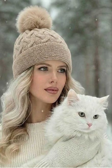 Зимна шапка А-11 бежова