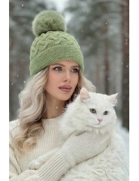 Зимна шапка А-11 зелена