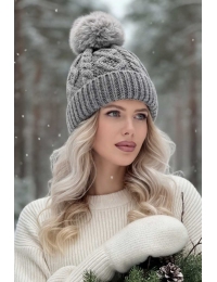 Зимна шапка А-18 сива Зимна шапка А-18 сива